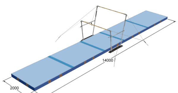 SPIETH 全套FIG认证高低杠落地垫FIG landing mat sets Uneven bars 1565812